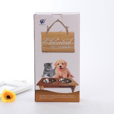 China Custom Rectangle Paper Packaging Box , Cardboard Foldable Boxes For Pet'S Bowl for sale