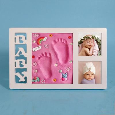 China High End Ornament Photo Frame 34X21.5CM Baby Hand And Foot Impressions for sale