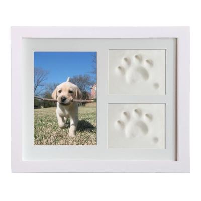 China Wooden Custom Photo Frame 28x23CM For Dog Or Cat Pet Paw Picture Display for sale