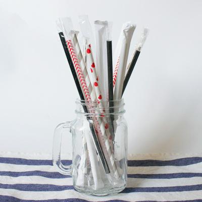 China Individual Packing Biodegradable Paper Straws , Paper Bubble Tea Straws for sale