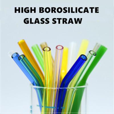 China Heat Resistant Drinking Borosilicate Glass Straw Eco Friendly for sale