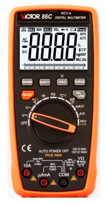 China VICTOR 86C 3999 Counts Auto Ranging Digital Multimeter With Usb Output LCD Display New USB Multimeter for sale