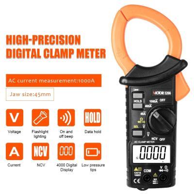 China VICTOR 3266 HIGH-PRECISION DIGITAL CLAMP METER  large screen display maximum display 4000 word height 15m for sale