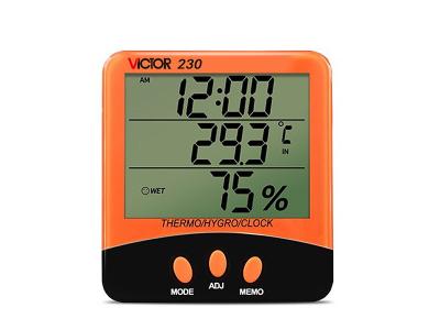 China Small Size Digital Thermometer Hygrometer With Probe VICTOR 230 for sale