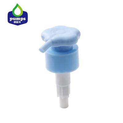 China Ribbed 28mm Blue Soap Dispenser Pump / Customized Plastic Screw Pump for sale
