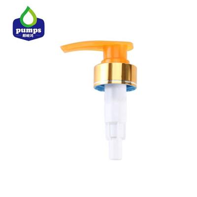 China Aluminium Gold Lotion Pump 24-410 28-410 33-410 Screw Cover Antibacterial Soap Pump for sale