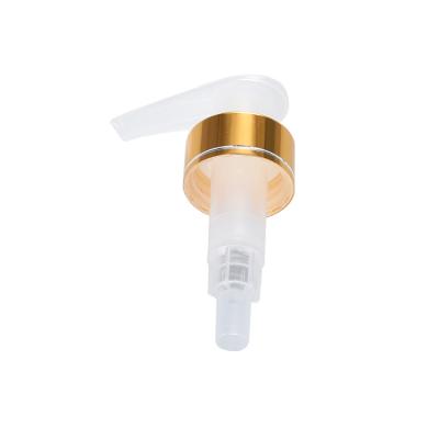 China 1.0ml/t Gold and Silver Lotion Pump 33/410 Metal Foaming Soap Pump for sale