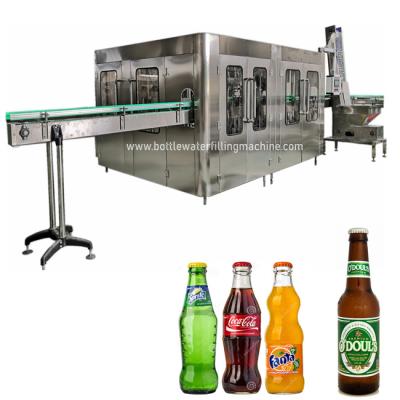 China Glass Bottle Carbonated Soft Drink Rinsing Filling Machines 2000ml Production Line for sale