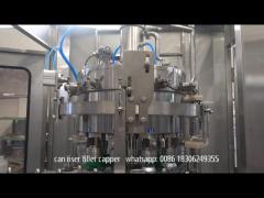 Linear carbonated soft drink can filling capping machine