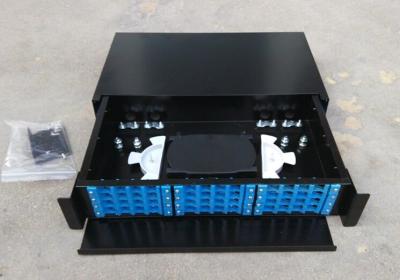 China Metal Drawer Typefiber Optic Terminal Box 36/48  Port  Fiber Optic Patch Box for sale