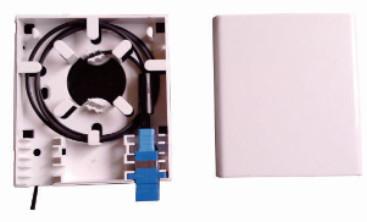 China FTTH Series Outlets Fiber Optic Faceplate SIMPLEX 86x96x23MM for sale