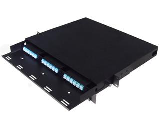 China Sliding Patch Panel Fiber Optic Distribution Box Max 3 X 24 Fiber MPO/MTP Cassettes 3 LGX Module for sale