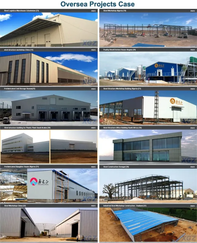 Prefab/Prefabricated Factory Manufactured Steel Building with Tecchnicians