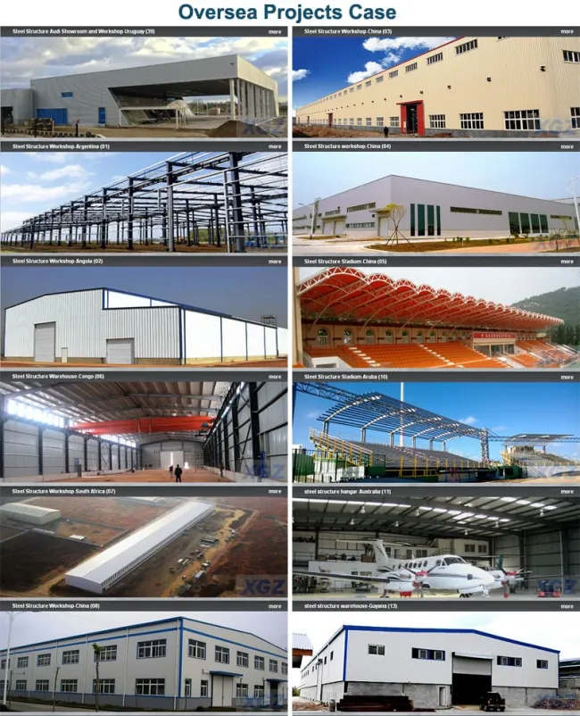 Prefab/Prefabricated Factory Manufactured Steel Building with Tecchnicians