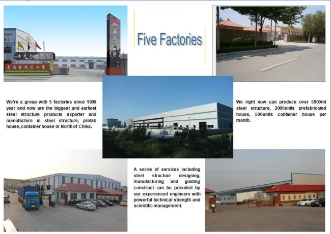 Prefab/Prefabricated Factory Manufactured Steel Building with Tecchnicians