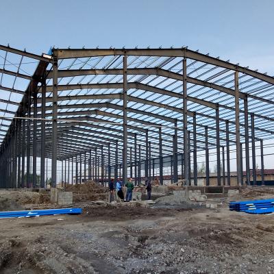 China Verwerking van keramische tegels Prefabricated Steel Structure Building Workshop Te koop