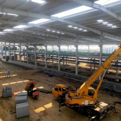 China Gegalvaniseerd metaal frame Workshop H sectie staal Sterk aardbevingsbestand Te koop