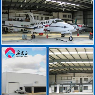 China Windbestendige vliegtuigen Hangar gebouwen Structurele staal voor de bouw Te koop