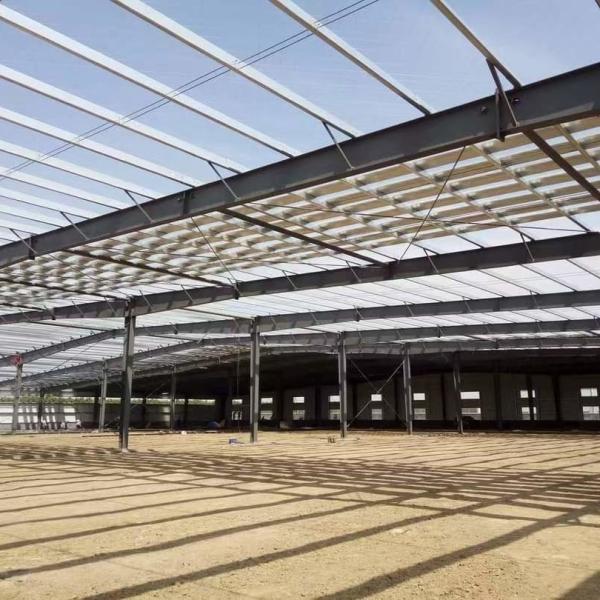 Quality PVC Window Prefab Warehouse Building Welded Steel Structure Warehouse OEM for sale