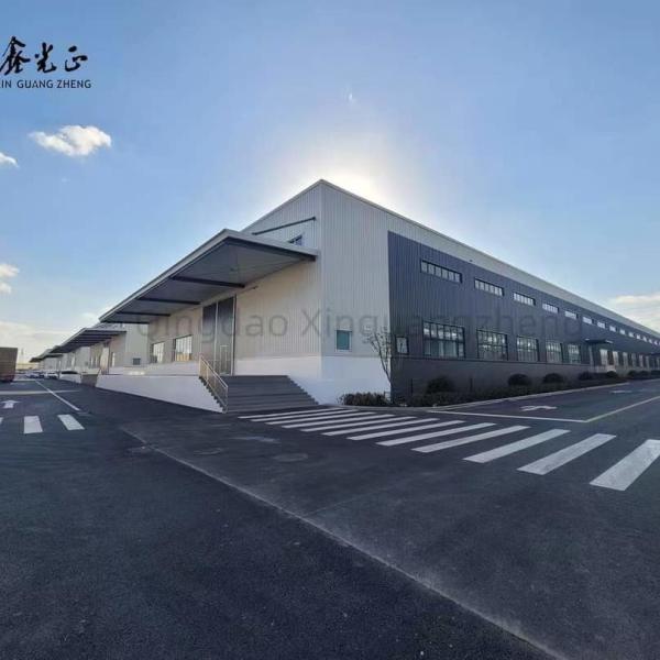 Quality PVC Window Prefab Warehouse Building Welded Steel Structure Warehouse OEM for sale