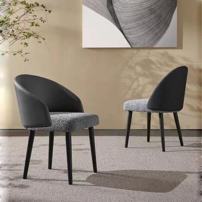 China Elegant Blend Fabric Dining Room Chairs With Backrest Luxury  Leather for sale