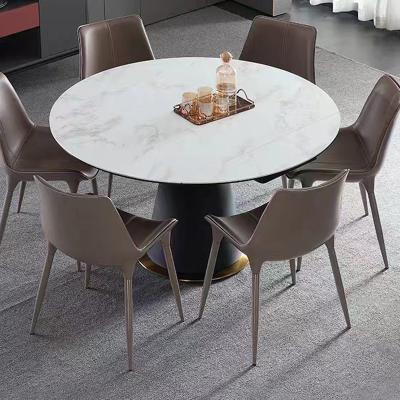 China Seamless White Round Glass Dining Table Contemporary Stainless Steel Base for sale