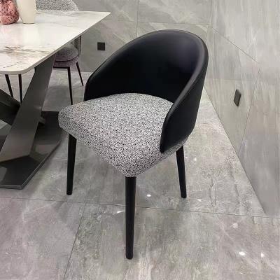 China Cadeiras de jantar de tecido preto de madeira de cinza à venda