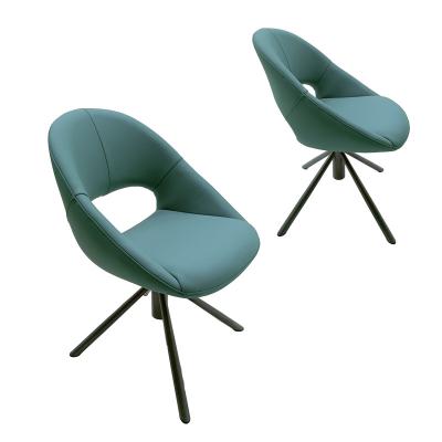 China Silicone Leather Swivel Side Chair ,  Modern Elegant Swivel Chair for sale