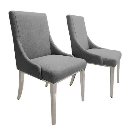 China Gloss Lux Modern Upholstered Dining Chairs , Stylish High Back Fabric Dining Chairs for sale