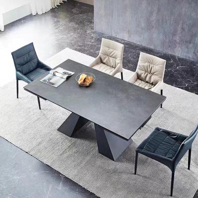 China StylishExtend Rectangular Ceramic Marble Dining Room Table for sale