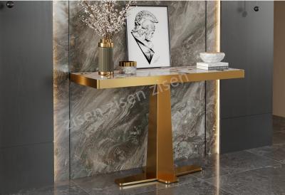 China ElegaCross Insert Ceramic Marble Console Table With Sophistication for sale