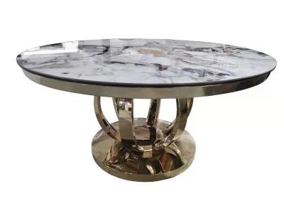 China Cattelan Italia Stainless Steel Marble Dining Table Impact Resistance for sale