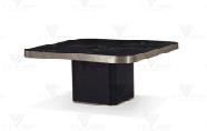 China Luxury Ceramic Marble Top Coffee Table Elevated Coffee Table Square Coffee Table for sale