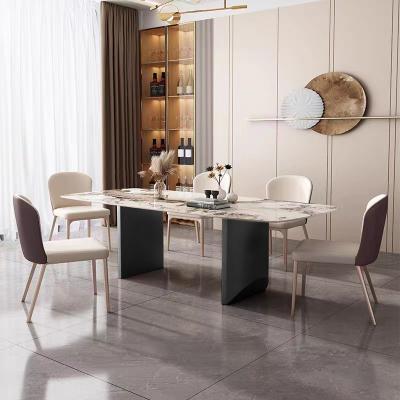 China Muebles de la sala de estar restaurante de piedra de mármol mesa de comedor moderna conjunto mesas de comedor en venta
