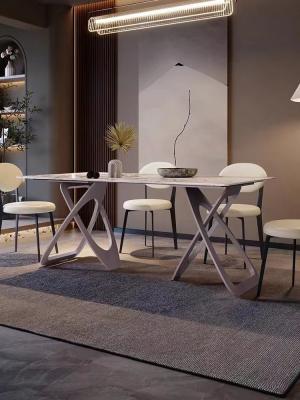 China Luxus rechteckiger Esstisch Set Wohnmöbel Moderner Marmor 8-Sitzer Esstisch zu verkaufen