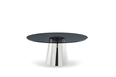 China 2024 Latest Top Selling Round Shape Glass Coffee Table Living Room Furniture Sets (em inglês) à venda