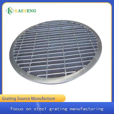 China OEM Round Galvanised White Metal Grid Steel Grating for sale