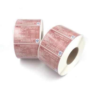 China Healthy Nontoxic Food Packaging Stickers Self Adhesive CMYK custom printed food labels for sale