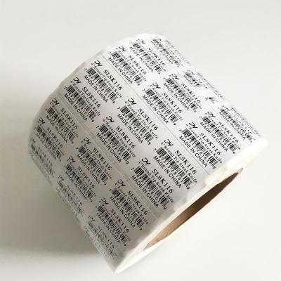 China High Adhesive White Color Supermarket Custom Barcode Labels for sale