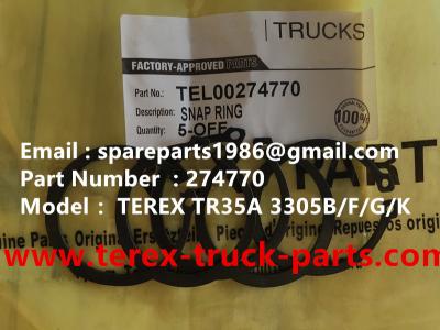 China TEREX 00274770 SNAP RING OFF HIGHWAY NHL MINING DUMP TRUCK TR35 TR50 TR60 TR100 3305B 3305F 3303 3307 TR45 TR70 MT4400 for sale