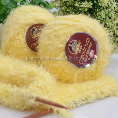 China Anti-bacteria Camel Hair Yarn For Scarf Sweater And Chunky Overcoat Camel Yarn Knitting Yarn for sale