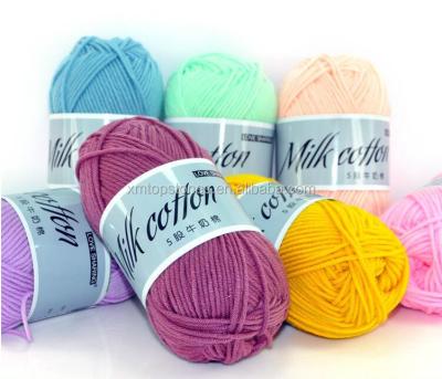 China Fancy Yarn Hand Knitting Milk Cotton Yarn Good Quality Baby Yarn Crochet Yarn for sale