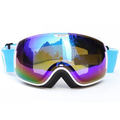 China Mountaineering  Unigear Mirrored Ski Goggles , Anti Fog Ski Goggles Blue Color for sale