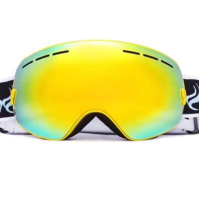 China Low Profile Mirrored Ski Goggles UV400 Protection Quick Lens Replacement for sale