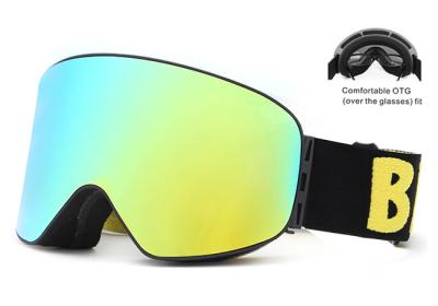 China Winter Sports Rimless Mirrored Ski Goggles Two Ways Smooth Venting OEM Service for sale