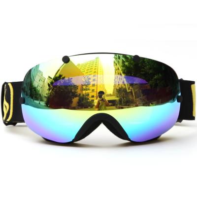 China Blendschutzschutz der ski-Schutzbrillen-UV400 mit übergroßer doppelter kugelförmiger Linse zu verkaufen