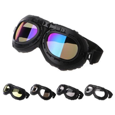 China Engranaje protector Gafas de las gafas del casco de la motocicleta del vintage del piloto de los vidrios suaves del motorista en venta