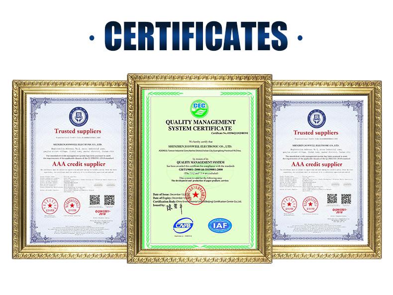 ISO9001:2000 - Shenzhen Jconwell Electronics Co., Ltd.