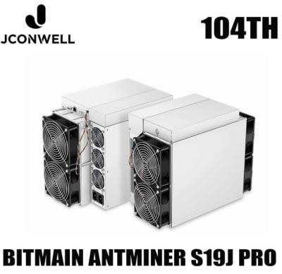 China Bitmain Antminer S19J PRO 104TH 3068W 12V Asic Miner For Sale for sale