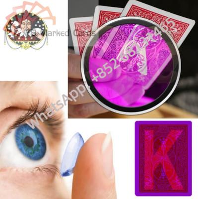 China Luminous Blue Contact Lenses For Cheating Playing Cards 0.04mm Center Thickness for sale